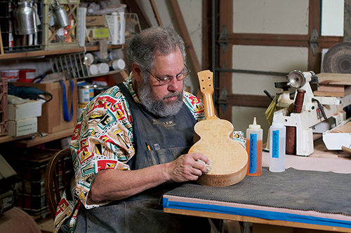 On your final passes, after you have built up a finish on your piece, you can move the pad straight, with the grain, for a smooth, even look.