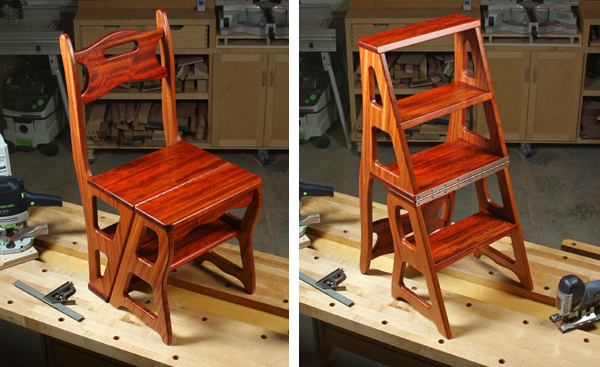 Folding+Step+Stool+Chair+Plans Holiday Gift Woodworking Projects 