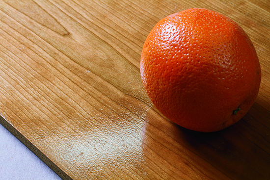 A pebbly surface on your project, with the texture of an orange peel, is the result of finish droplets that are too large or too thick to dry properly.