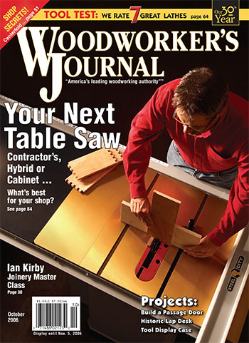 Woodworker’s Journal – September/October 2006