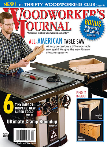 Woodworker’s Journal – March/April 2009