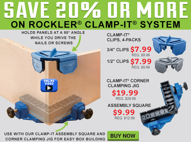 Save 20% or More on Rockler Clamp-It System