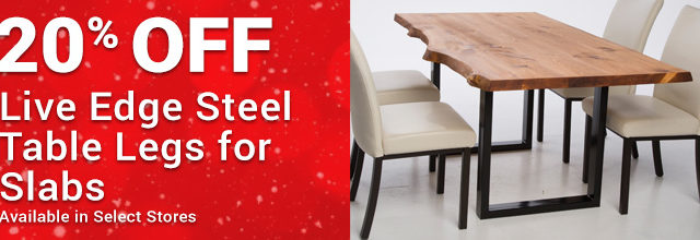 20% Off Live Edge Steel Table Legs For Slabs