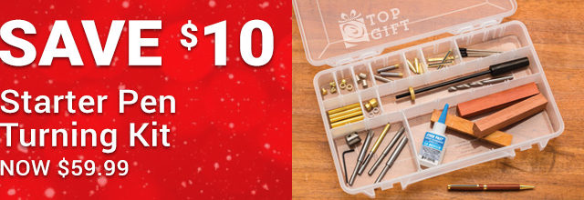 Save $10 on the Starter Pen Turning Kit