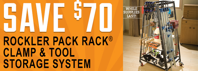 Save $70 on the Rockler Pack Rack Clamp and Tool System