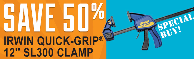 Save 50% on the Irwin Quick-Grip 12-inch SL300 Clamp