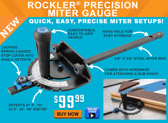 New Rockler Precision Miter Gauge