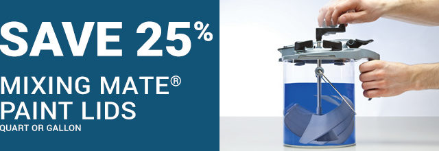 Save 25% on Mixing Mate Paint Lids