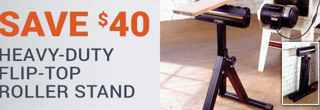 Save $40 on the Heavy-Duty Flip-Top Roller Stand