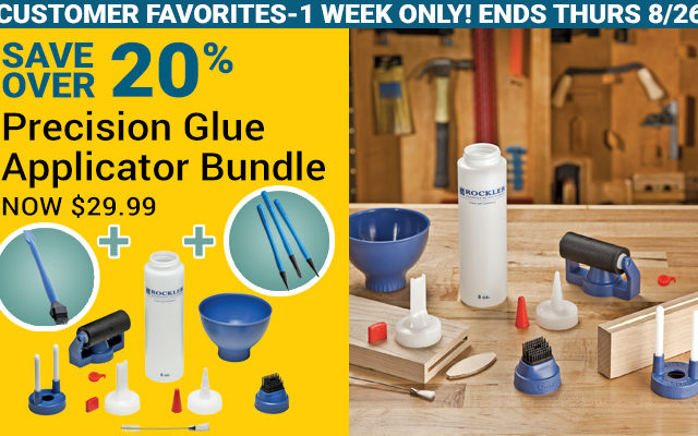 Over 20% off Rockler Precision Glue Applicator Bundle