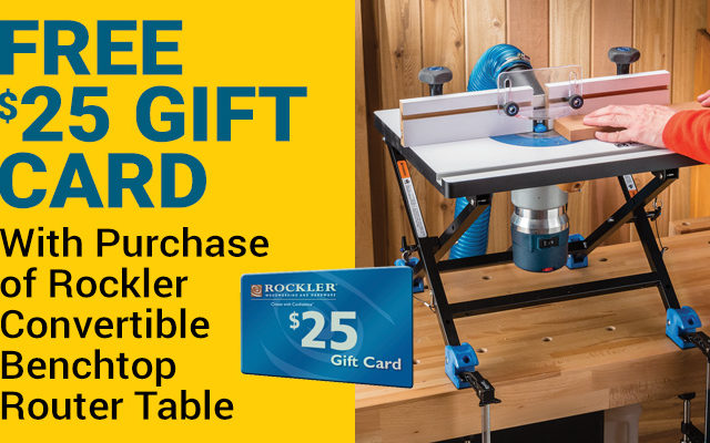 Convertible Benchtop Router Table with $25 Gift Card