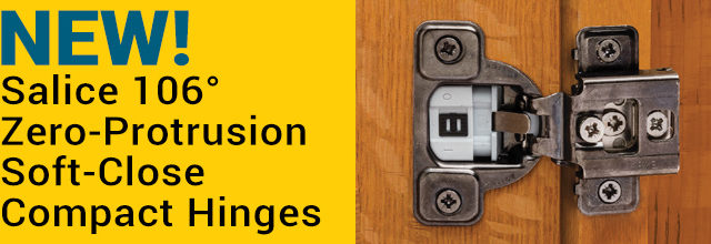 NEW Salice 106° Zero-Protrusion Soft-Close Compact Hinges
