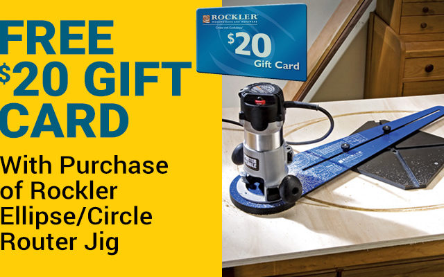 Rockler Ellipse/Circle Router Jig with $20 Gift Card