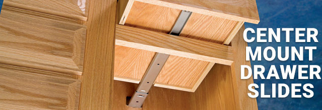 Center mount drawer slides