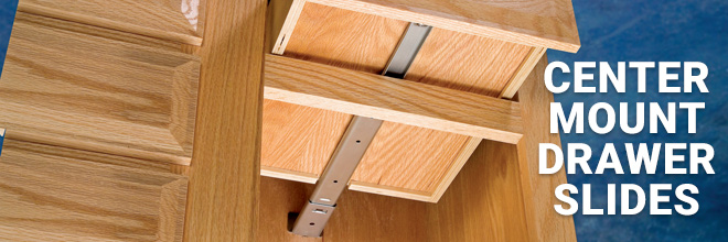 Center mount drawer slides
