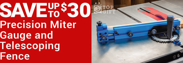 Up to $30 off Precision Miter Gauge and Telescoping Fence