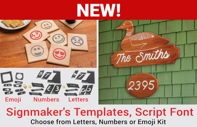 NEW Signmaker's Templates, Script Font – Letters, Numbers or Emoji
