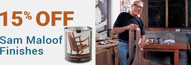 15% Off Sam Maloof Finishes