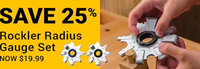 25% off Rockler Radius Gauge Set