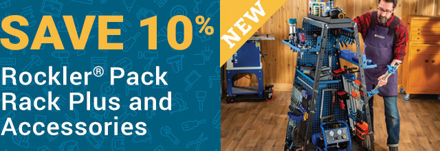 Save 10 Percent on Rockler pack rack plus and accessories