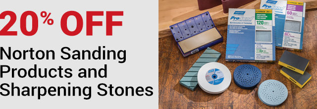 20% Off Norton Sanding Products and Sharpening Stones
