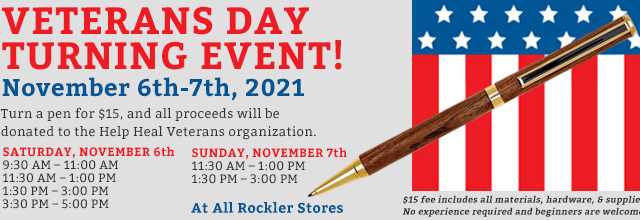 Rockler Veteran's Day Turning Event