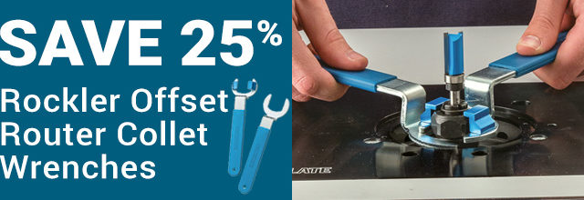 25% off Rockler Offset Router Collet Wrenches