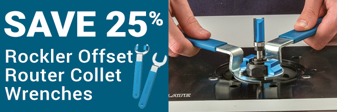 25% off Rockler Offset Router Collet Wrenches