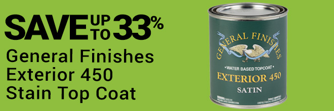Save Up to 33% Off General Finishes Exterior 450 Stain Top Coat