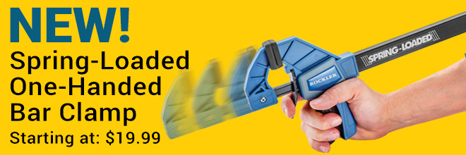New! Spring Loaded One-handed Bar Clamps