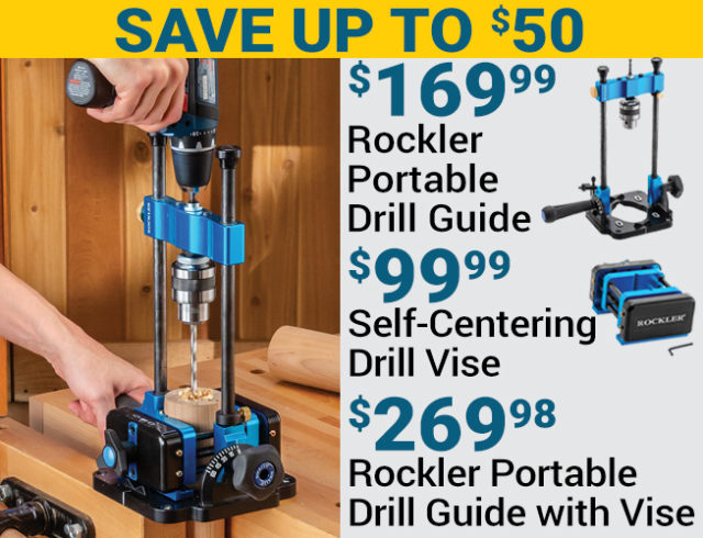 Save Up to $50 on Rockler Portable Drill Guides