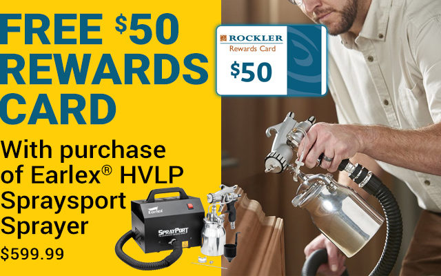 Free $50 Rewards Card with Purchase of Earlex HVLP Spraysport Sprayer