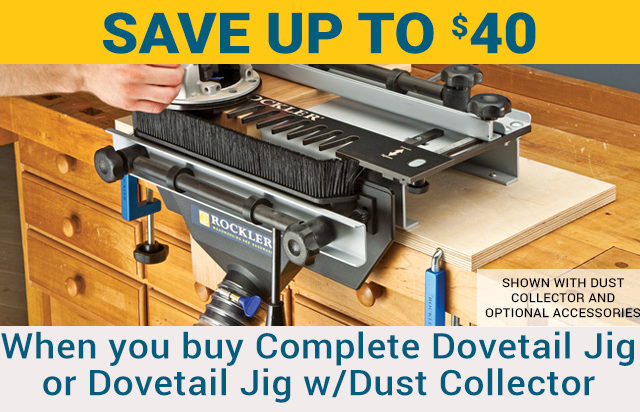 SAVE up to $40, Dovetail Jig with Dust Collector