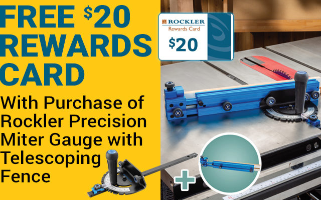 Miter Gauge and Fence with FREE $20 Rewards Card