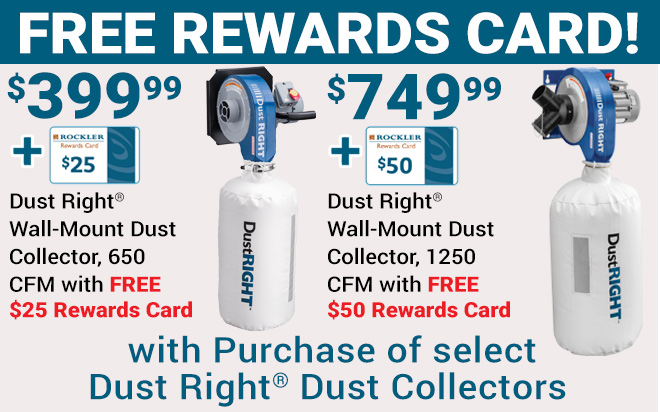 Dust Right Dust Collectors with Rewards Card