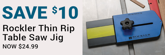 $10 off Thin Rip Table Saw Jig