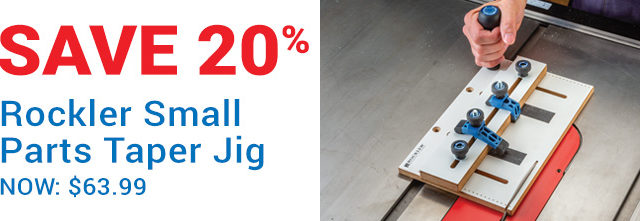 Rockler Small Parts Taper Jig - Save 20%