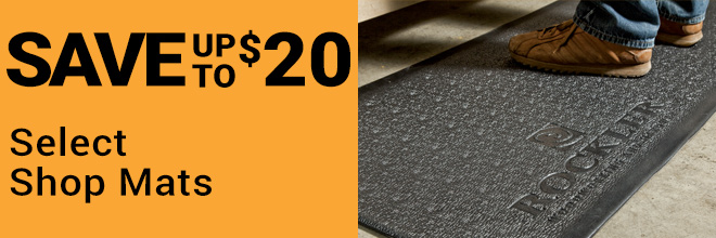 Save Up to $20 on Select Shop Mats