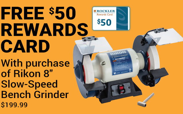 Rikon 8" Slow Speed Bench Grinder $50RC