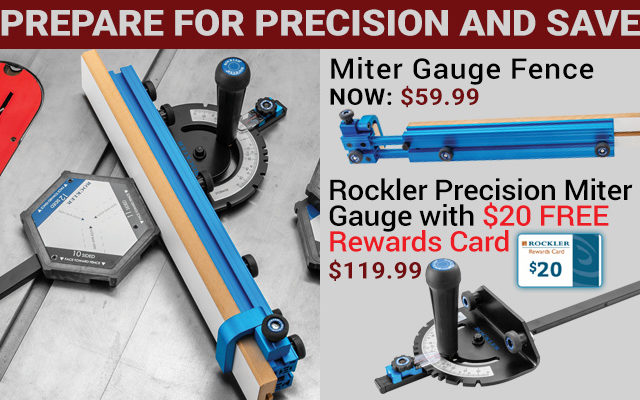 Precision Miter Gauge w/$20 Free Rewards Card