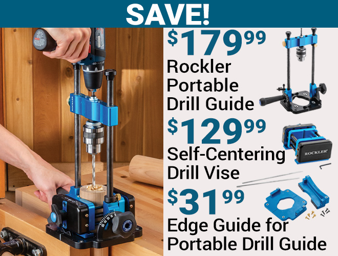 Save on Rockler Drill Guides