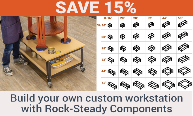 Save 15% on Rock-Steady Workstation Components
