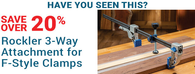 Over 20% Off Rockler 3-Way Attachment for F-Style Clamps