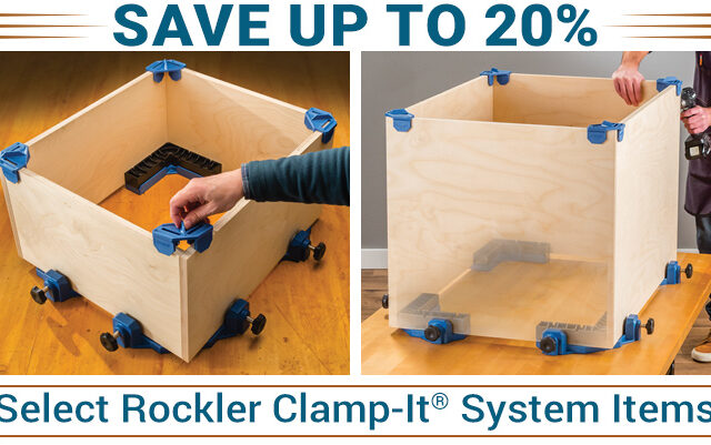 Save Up to 20% on Rockler Clamp-It System Items