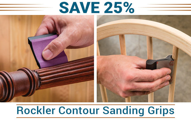 Save 25% on Rockler Contour Sanding Grips