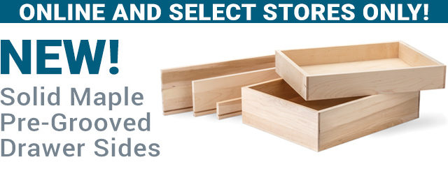 New Pre-Grooved Drawer Sides