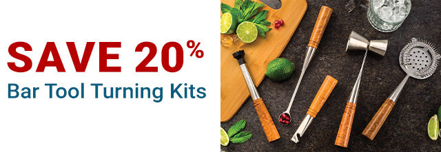 Save 20% on Bar Tool Turning Hardware