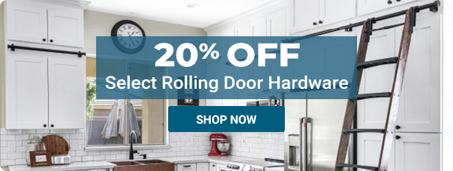 20% Off Select Rolling Door Hardware