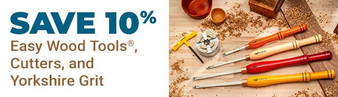 10% Off Easy Wood Tools, Cutters and Yorkshire Grit