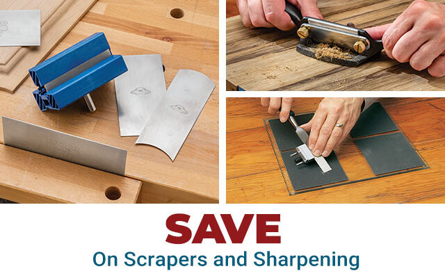 Save on Scrapers and Sharpening Tools